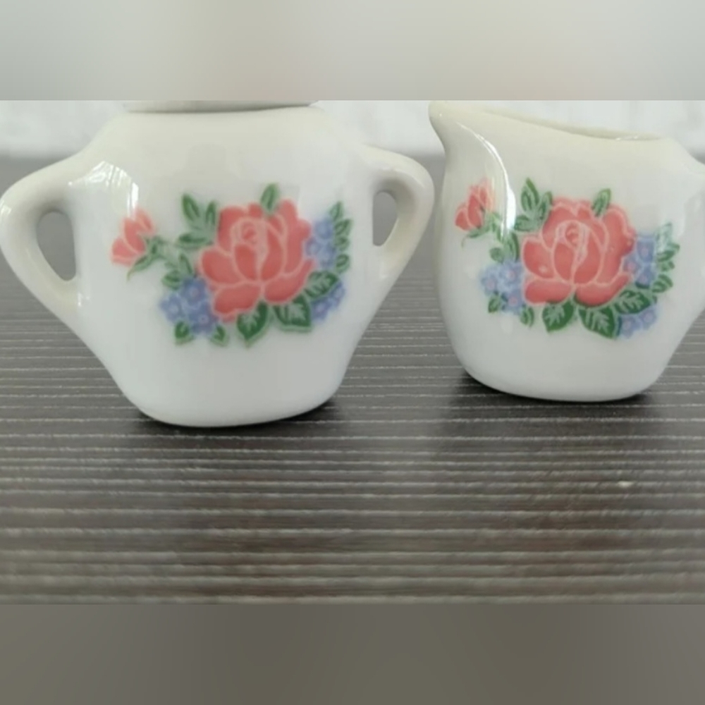 2 Piece Toy Tea Set by AGGLO - Made in China-Vintage Collectible EUC